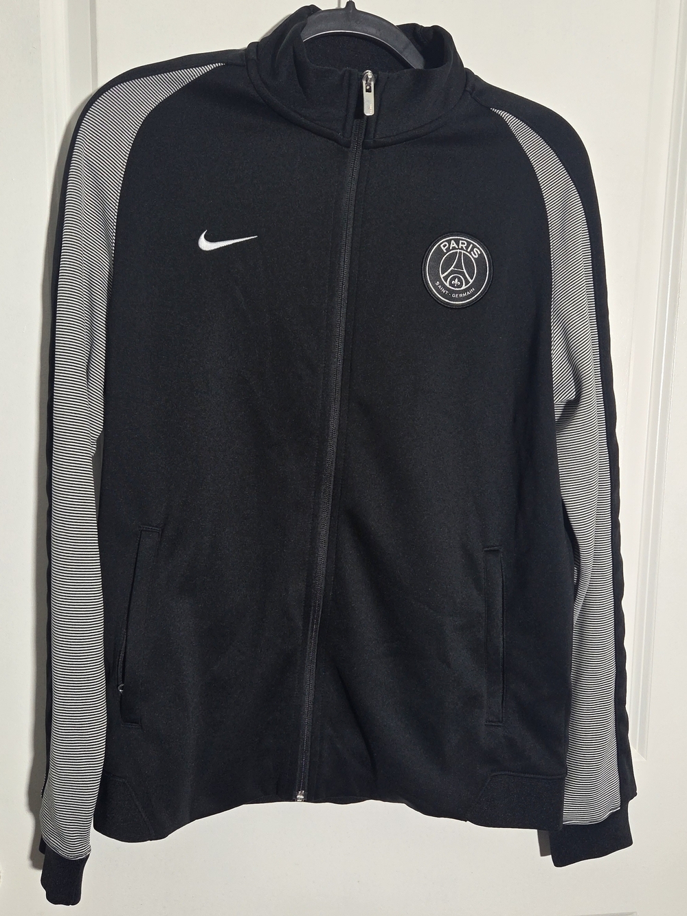 PSG Training Jacket Football Nike Soccer Track Top Black Mens Large